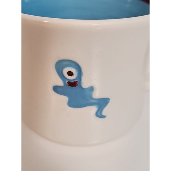 Starbucks 2006 Ceramic Mug Halloween Pals Blue One Eyed Ghost Monster Cyclops - Picture 8 of 10